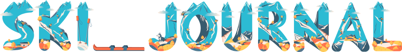 The logo, which is the name of the Ski_Journal website, is made in the form of separate letters.